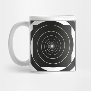 Black Spiral Cube T-shirt Mug